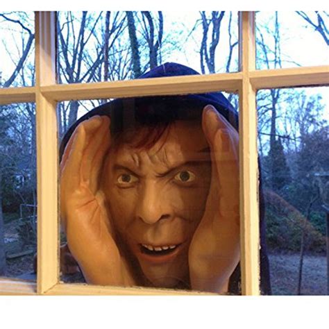 scary face peeking out a tudor window|Scary Peeper: A Peeping Tom Figurine To Scare People.